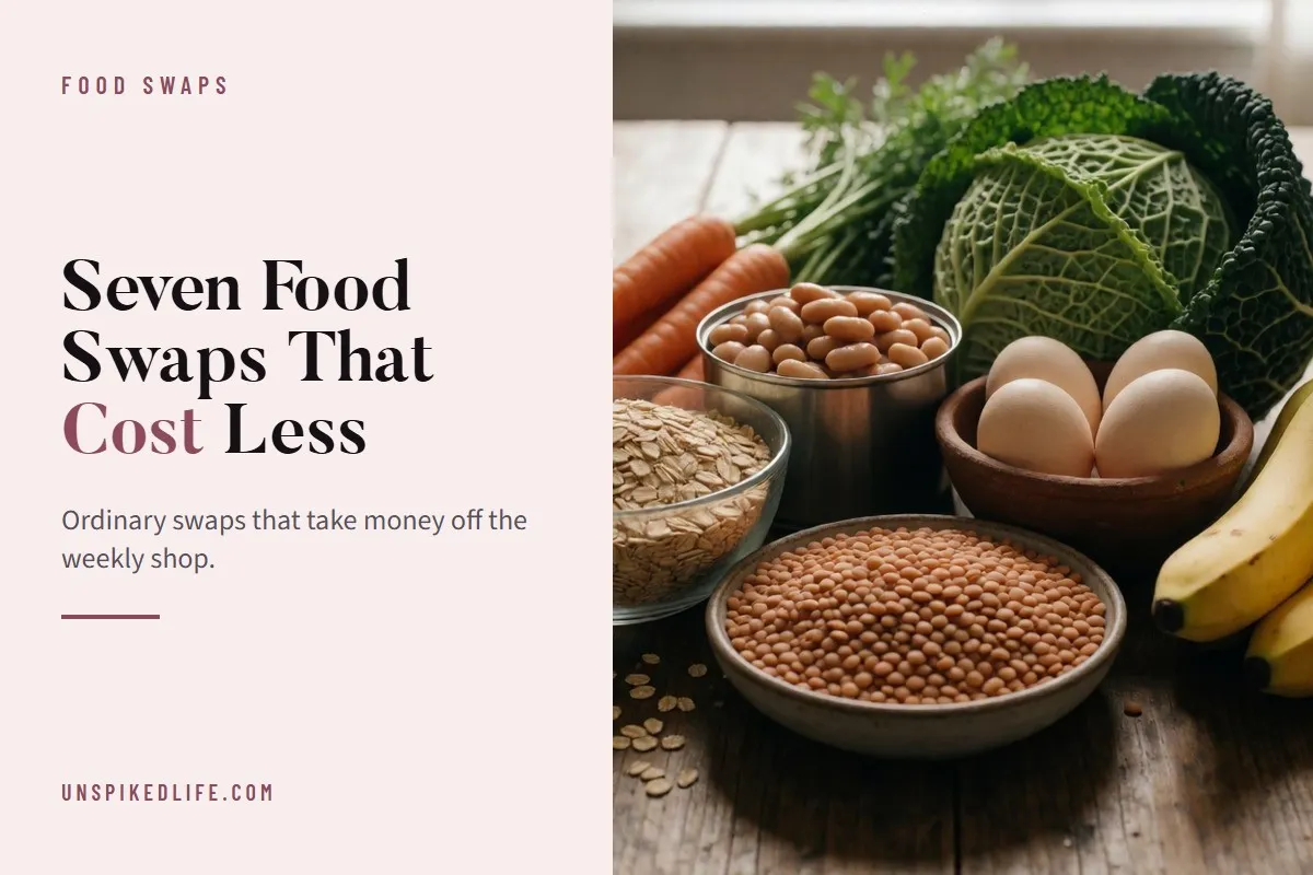 Seven Food Swaps That Cost Less. The shelf marked healthy is usually the expensive one.