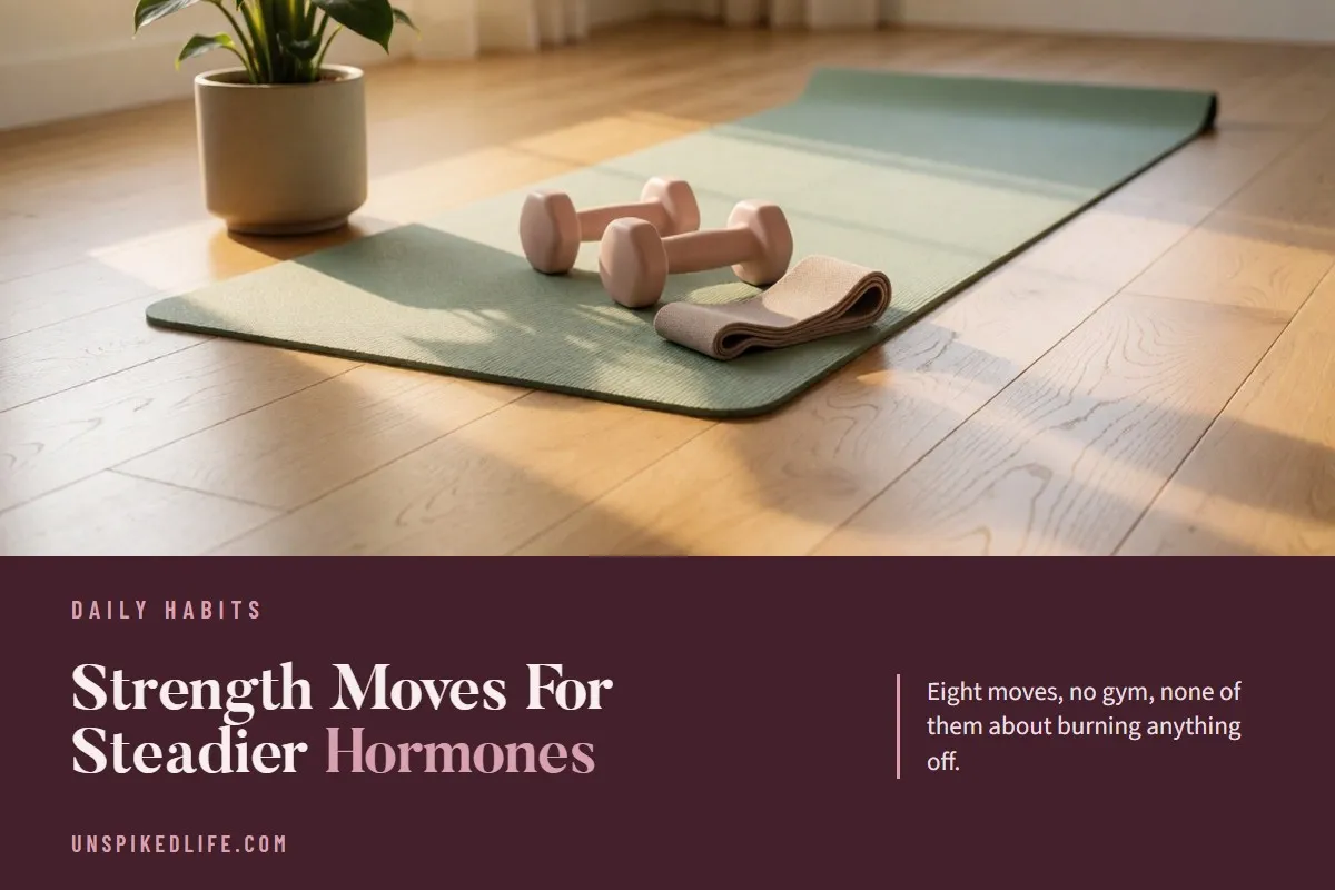 Strength Moves For Steadier Hormones. Muscle is where most of the glucose you eat gets stored.