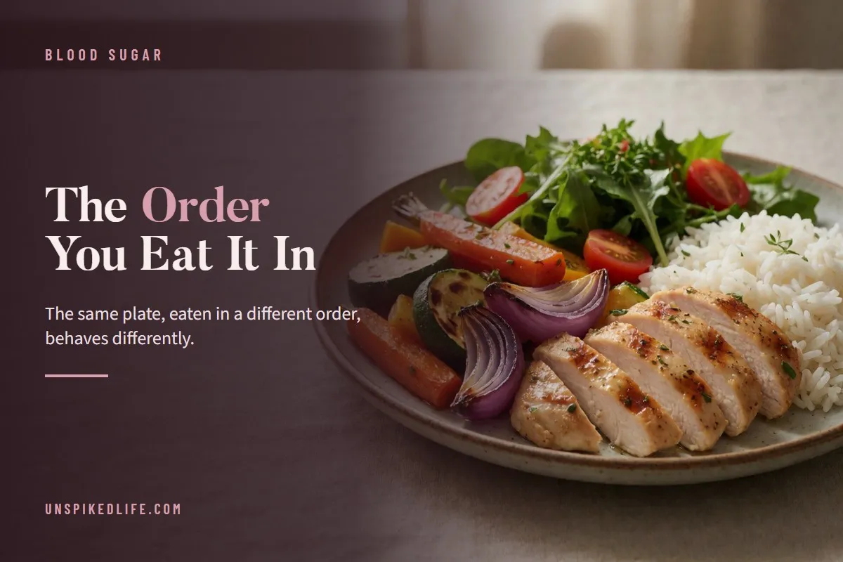The Order You Eat It In. The same plate, eaten in a different order, behaves differently.