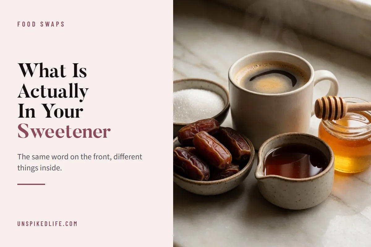 What Is Actually In Your Sweetener. The word on the front is often not the first ingredient.