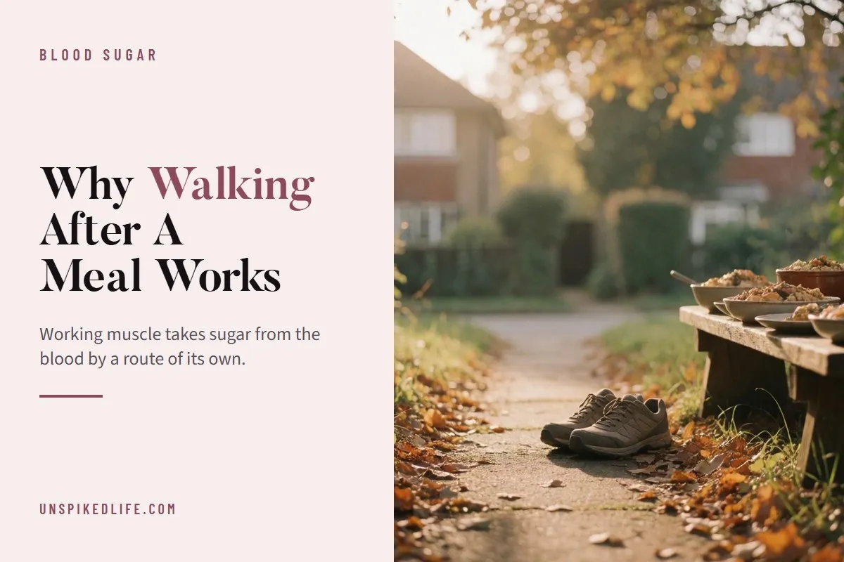 Why Walking After A Meal Works. Ten minutes of moving, in the half hour after you eat.
